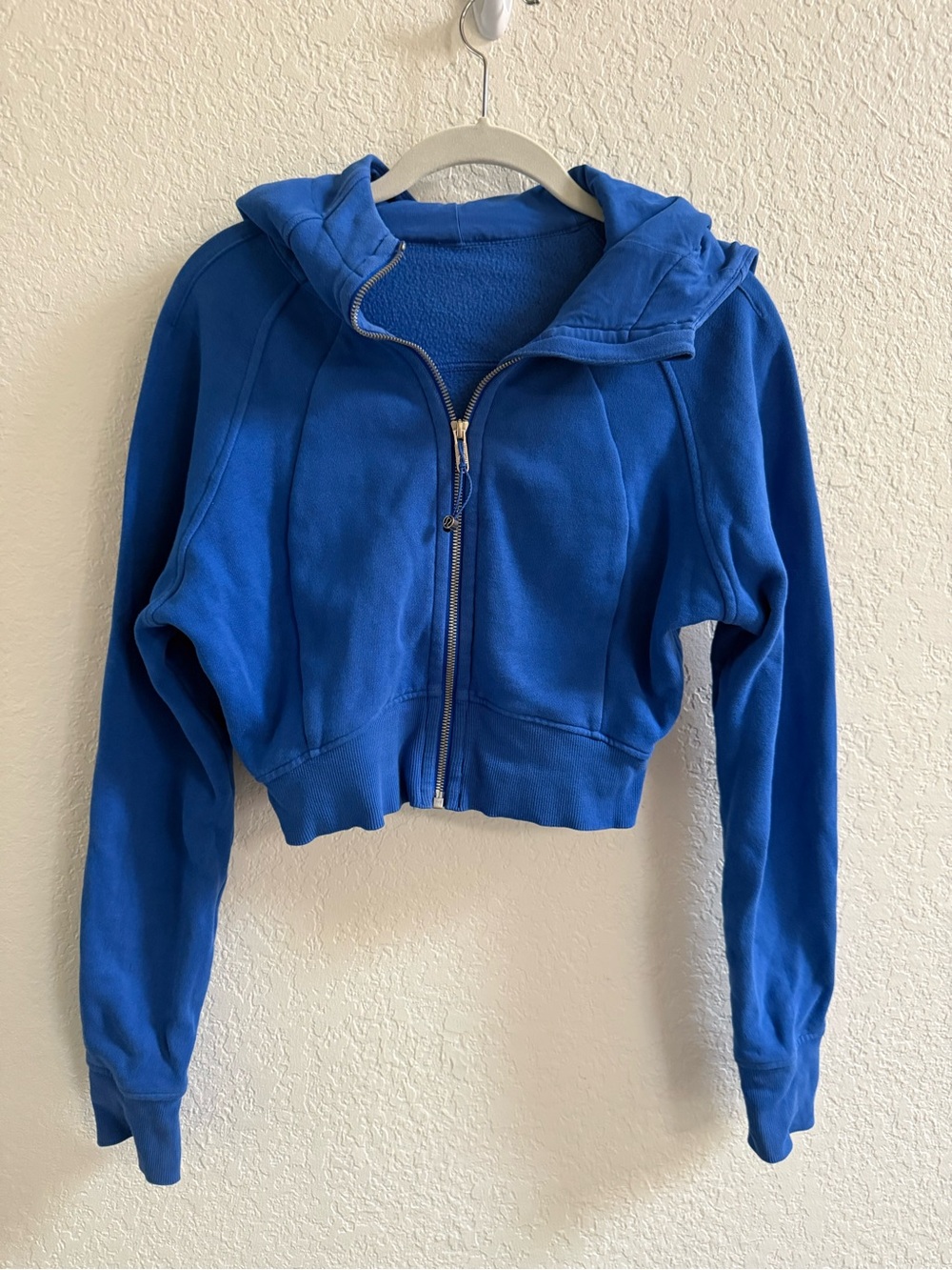 lululemon athletica Bright Blue Scuba Cropped Hoodie